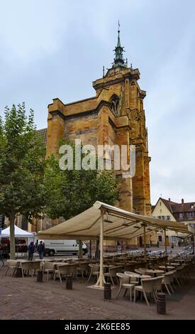 St Martin's Cathedral in Colmar, Frankreich Stockfoto