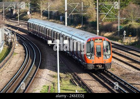 London Underground District Line, London England Vereinigtes Königreich Stockfoto