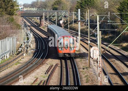 London Underground District Line, London England Vereinigtes Königreich Stockfoto