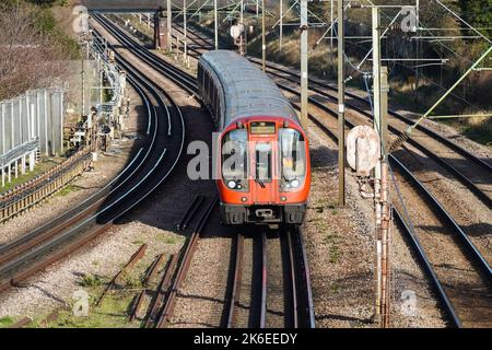London Underground District Line, London England Vereinigtes Königreich Stockfoto