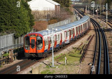 London Underground District Line, London England Vereinigtes Königreich Stockfoto