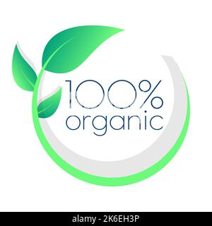 100 Prozent Bio-Stempel, Etikett. Vektor Stock Vektor
