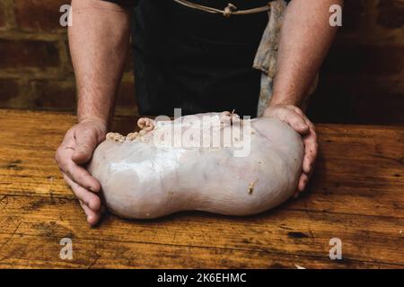 Hausgemachte Käsesorten, argentinische Tradition, Provinz La Pampa, Pata Stockfoto