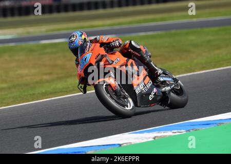 Melbourne, Australien. 14. Oktober 2022. Der Australier Remy Gardner platzierte sich bei seinem Heimausflug beim Australian Motorcycle Grand Prix auf Phillip Island nur auf 20.. Stockfoto