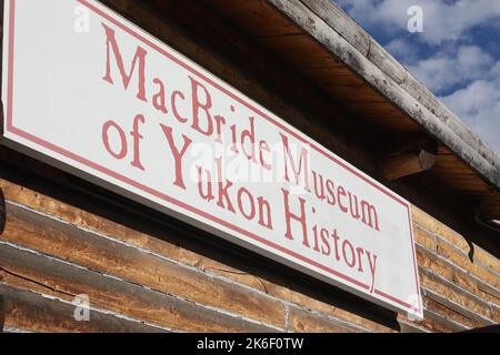 Das MacBride Museum of Yukon History in Whitehorse, Yukon Territory, Kanada Stockfoto