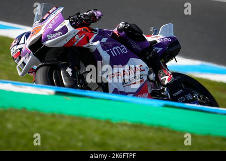 Phillip Island, Australien. 14. Oktober 2022. Freies Training vor dem Animoca Brands Australian Grand Prix der MotoGP auf dem Phillip Island Circuit. 14. Oktober 2022 in Bild: Frankreich Johann Zarco Entrenamientos libres previos al Gran Premio de MotoGP de Australia en el Circuito Internacional de Phillip Island. 14 de Octubre de 2022 POOL/ MotoGP.com/Cordon die Pressebilder sind nur für redaktionelle Zwecke bestimmt. Obligatorischer Kredit: © motogp.com Kredit: CORDON PRESS/Alamy Live News Stockfoto