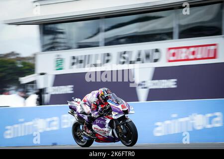 Phillip Island, Australien. 14. Oktober 2022. Freies Training vor dem Animoca Brands Australian Grand Prix der MotoGP auf dem Phillip Island Circuit. 14. Oktober 2022 in Bild: Frankreich Johann Zarco Entrenamientos libres previos al Gran Premio de MotoGP de Australia en el Circuito Internacional de Phillip Island. 14 de Octubre de 2022 POOL/ MotoGP.com/Cordon die Pressebilder sind nur für redaktionelle Zwecke bestimmt. Obligatorischer Kredit: © motogp.com Kredit: CORDON PRESS/Alamy Live News Stockfoto