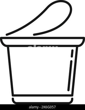 Kaffee Kapsel Design Symbol Umriss Vektor. Aromagetränk. Röstung Stock Vektor