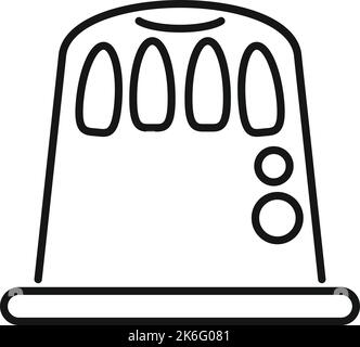 Vektor der Kontur des Symbols für Teekapseln. Kaffee Espresso. Braten probieren Stock Vektor