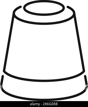 Vektor der Umrissdarstellung der Cappuccino-Kapsel. Kaffee im Café. Espressotasse Stock Vektor