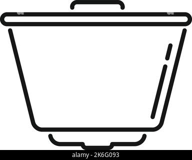 Vektor für die Umrissdarstellung der Qualität von Kaffeekapseln. Espresso-Café. Padtasse Stock Vektor