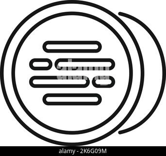 Symboldarstellung für die Kapsel des gerösteten Kaffees. Espresso-Café. Padtasse Stock Vektor