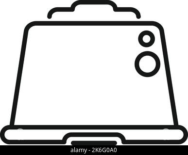 Frühstück Kaffee Kapsel Symbol Umriss Vektor. Cafe Espresso. Aroma trinken Stock Vektor