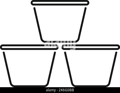 Vektor für die Kontur der Espresso-Kapsel. Café. Padtasse Stock Vektor