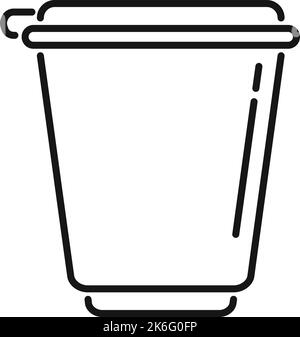 Vektor für die Umrissdarstellung von Kaffee-Kapsel-Getränken. Espressotasse. Aromamischung Stock Vektor