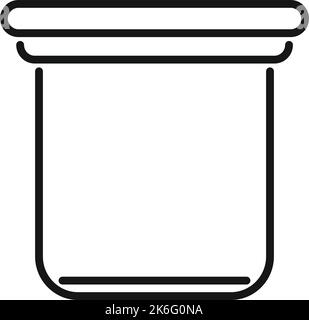 Vektor für die Kontur von Premium-Kaffeekapseln. Espresso-Café. Barbecher Stock Vektor