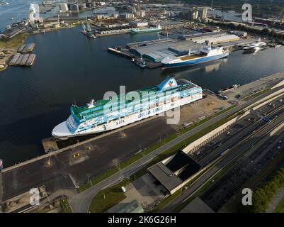 Amsterdam, 29.. September 2022, Niederlande. Aufnahme von Flüchtlingen in Amsterdam Asylbewerber auf einem Kreuzschiff 1000 zusätzliche Flüchtlinge in der Stockfoto