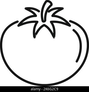 GMO-Tomatensymbol skizzieren. DNA-Lebensmittel. Medizinwissenschaft Stock Vektor