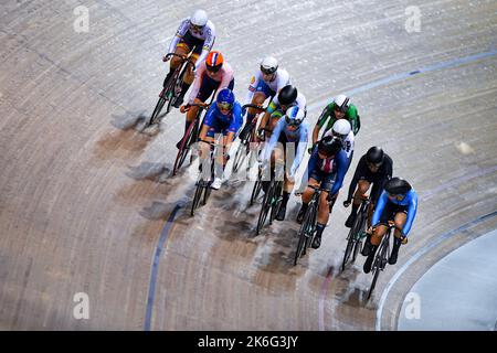 Mylene de Zoete aus den Niederlanden in Aktion beim Finale der Frauen-Eliminierung während des Tages 2 der Weltmeisterschaft 112. am 13. Oktober 2022 in Saint-Quentin-en-Yvelines, Frankreich. (Foto von Baptiste Fernandez/Icon Sport) Stockfoto