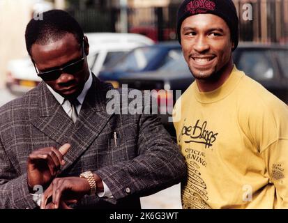 Michael Watson / Chris Eubank rematch Pressekonferenz am 12/9/91 im White Hart Lane Fußballstadion, Tottenham, London Stockfoto