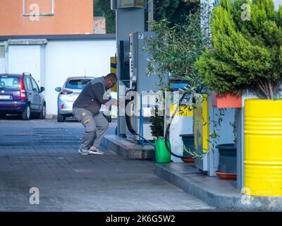 ENI ist ein multinationales italienisches Öl- und Gasunternehmen mit Sitz in Rom. Stockfoto