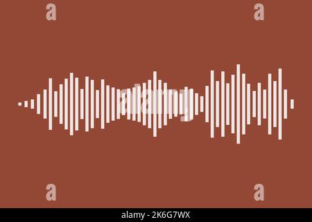 Schallwellenrhythmus, Equalizer-Wellen. Tapete mit dynamischen Vibrationen. Vektorgrafik Stock Vektor