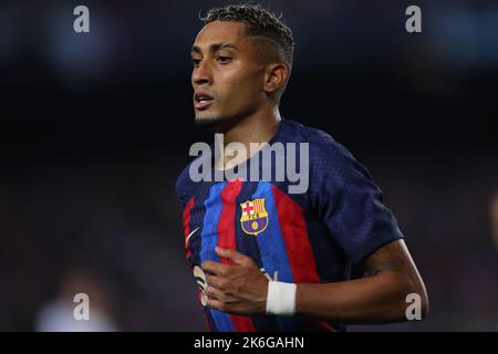 Barcelona, Spanien, 12.. Oktober 2022. Raphinha vom FC Barcelona während des UEFA Champions League-Spiels im Camp Nou, Barcelona. Bildnachweis sollte lauten: Jonathan Moscrop / Sportimage Stockfoto