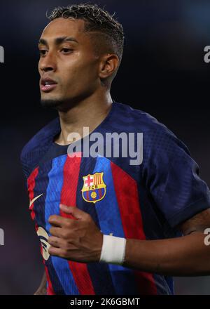 Barcelona, Spanien, 12.. Oktober 2022. Raphinha vom FC Barcelona während des UEFA Champions League-Spiels im Camp Nou, Barcelona. Bildnachweis sollte lauten: Jonathan Moscrop / Sportimage Stockfoto