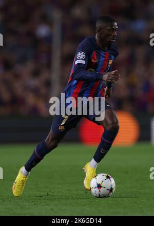 Barcelona, Spanien, 12.. Oktober 2022. Ousmane Dembele vom FC Barcelona während des UEFA Champions League-Spiels im Camp Nou, Barcelona. Bildnachweis sollte lauten: Jonathan Moscrop / Sportimage Stockfoto