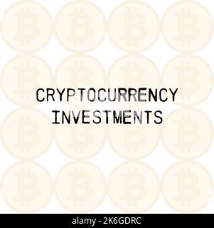 Investieren Sie in Bitcoin, Muster Hintergrund Vektorgrafik Stock Vektor