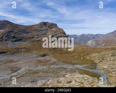 Plan des Evettes, Haute-Maurienne, Vanoise, Bonneval-sur-Arc, Savoie (73), Region Auvergne-Rhone-Alpes, Frankreich Stockfoto