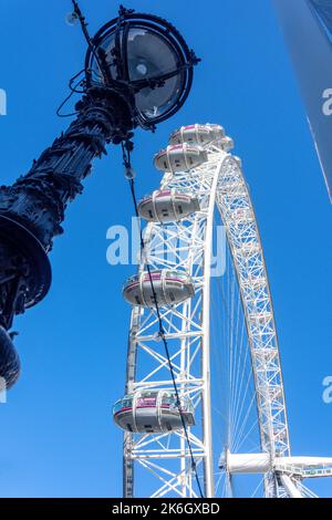 London Eye (Millennium Wheel), South Bank, London Borough of Lambeth, Greater London, England, Vereinigtes Königreich Stockfoto