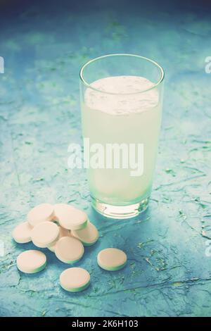 Abnehmen. Selektiver Fokus. Essen und Trinken. Stockfoto