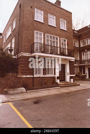 London - Executive Level Position Residence - 1980, Vereinigte Staaten Fotos im Zusammenhang mit Botschaften, Konsulaten und anderen Überseegebäuden Stockfoto