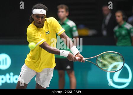 Mikael Ymer (Schweden) gegen Italien. Davis-Cup-Finale, Gruppe A (Bologna) Stockfoto