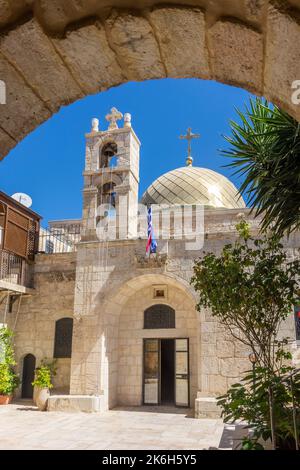 Israel, Jerusalem, Altstadt, St. Johannes der Täufer griechisch-orthodoxe Kirche Stockfoto