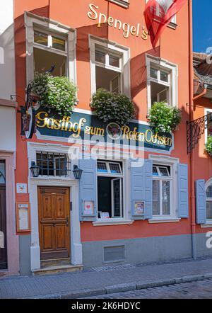 ‘alte Studentenpub (zum Roten Ochsen) in der Heidelberger Altstadt. Baden Württemberg, Deutschland, Europa Stockfoto