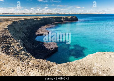 Caleta Valdes Landescape, Halbinsel Valdes chubut Provinz Patagonien Argentinien Stockfoto