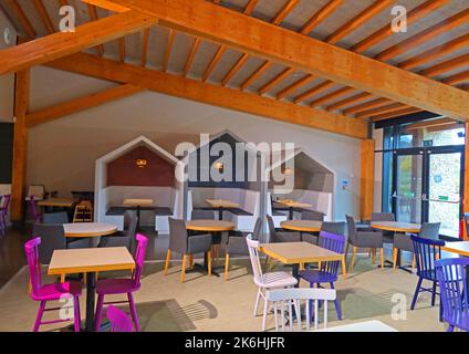 Gloucester M5 Services Café Workspaces, Gloucestershire, England, Großbritannien Stockfoto
