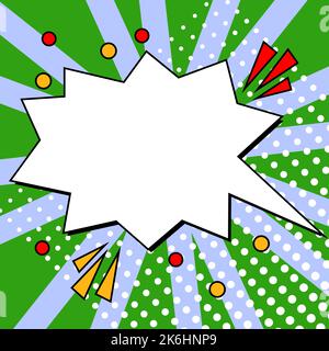 Rahmen Im Comicdesign. Schönes Bilderrahmen-Set Mit Boom Bubbles Für Design Collage, Lustige Niedliche Comic-Fotosammlung Für Kinder, Designzeichnung Stock Vektor