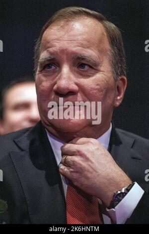 Berlin, Deutschland. 14. Oktober 2022. Stefan Löfven, Kandidat für den Vorsitz der Sozialdemokratischen Partei Europas (SPE), zu Beginn des zweitägigen Treffens der SPE. Quelle: Carsten Koall/dpa/Alamy Live News Stockfoto