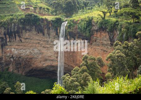 Sipi Falls auf dem Mount Elgon im Osten Ugandas, Ostafrika Stockfoto