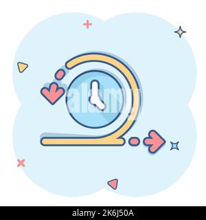 Agile Ikone im Comic-Stil. Flexible Cartoon Vektor-Illustration auf weißem isolierten Hintergrund. Pfeilzyklus Splash-Effekt Geschäftskonzept. Stock Vektor