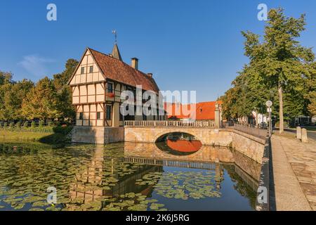 Berühmte Ansicht in der Stadt Steinfurt, Nordrhein-Westfalen, Deutschland Stockfoto