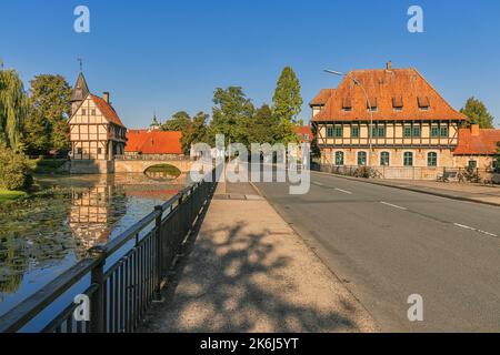 Straßenansicht in der Stadt Steinfurt, Nordrhein-Westfalen, Deutschland Stockfoto