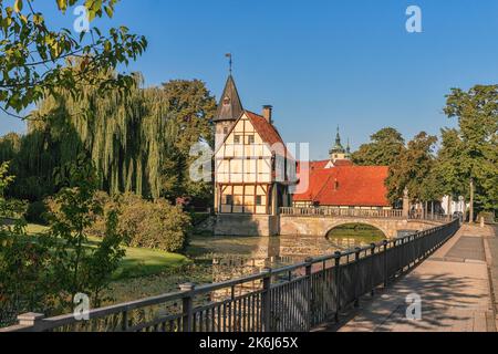 Berühmte Ansicht in der Stadt Steinfurt, Nordrhein-Westfalen, Deutschland Stockfoto