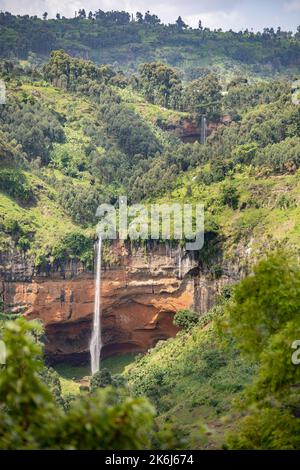 Chebonet Falls auf Mt. Elgon - Uganda, Ostafrika Stockfoto