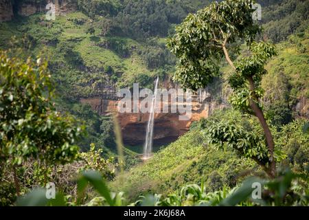 Chebonet Falls auf Mt. Elgon - Uganda, Ostafrika Stockfoto