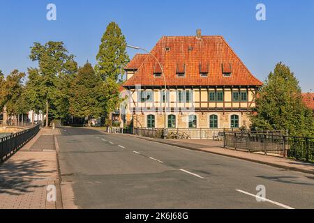 Straßenansicht in der Stadt Steinfurt, Nordrhein-Westfalen, Deutschland Stockfoto