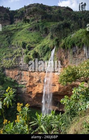 Chebonet Falls auf Mt. Elgon - Uganda, Ostafrika Stockfoto